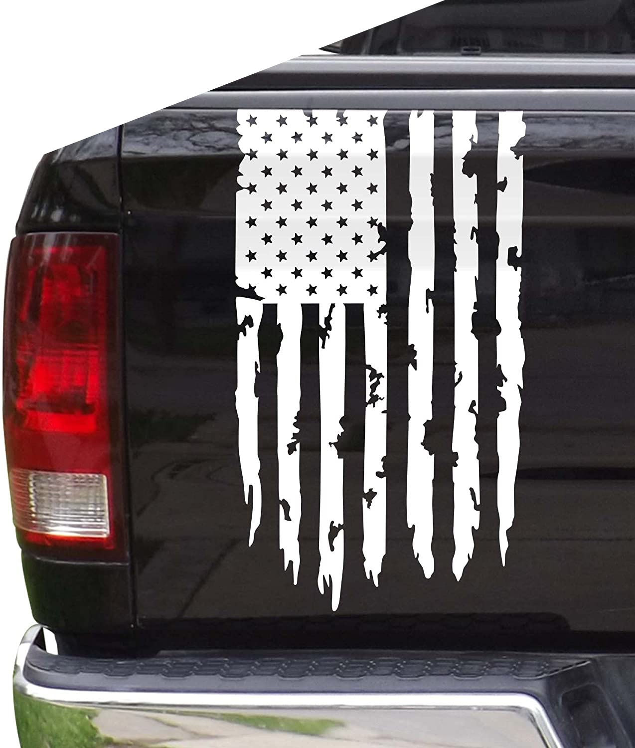 Show Your Patriotism with this American Flag Pickup Truck Car Sticker!