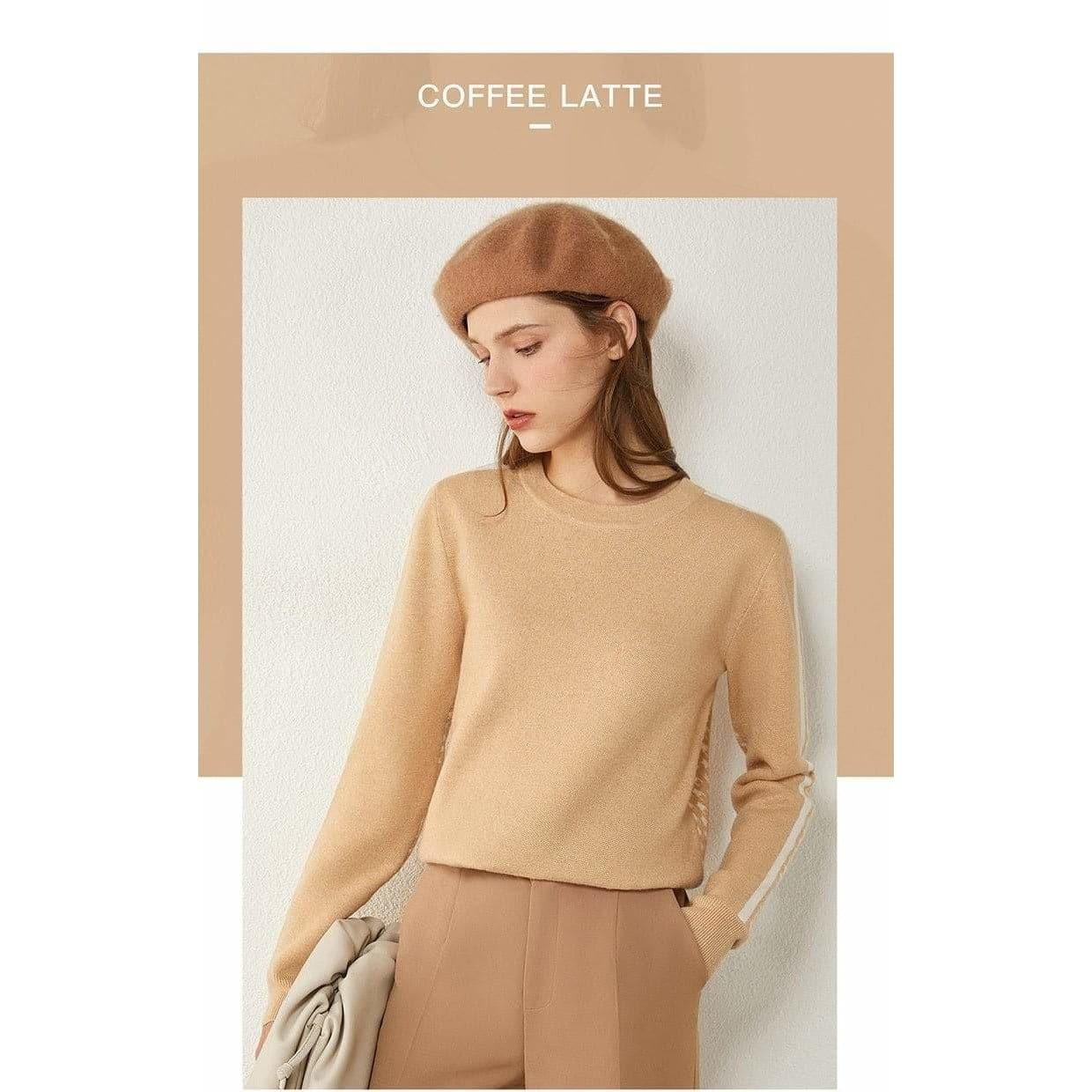 houndstooth o-neck full sleeve sweater