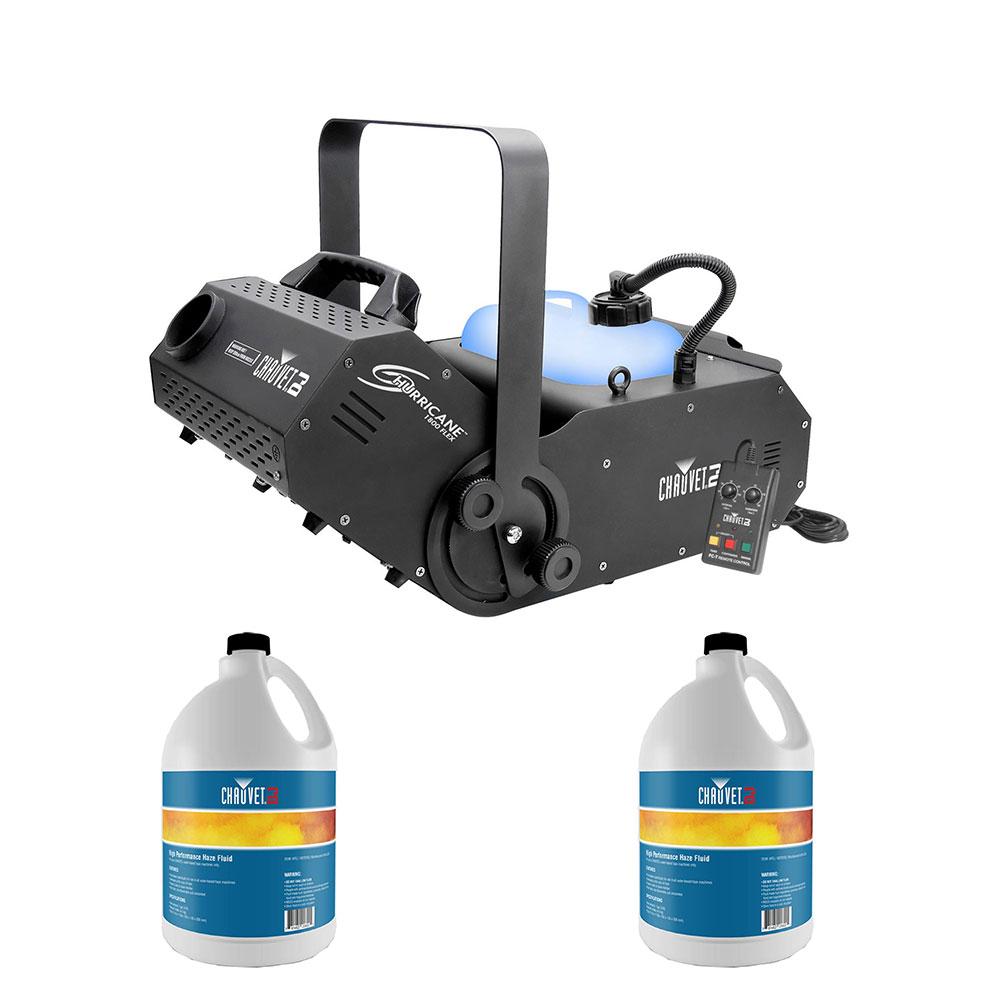 Chauvet FLEX DMX Fog Machine w/ Water Based Smoke Fog Haze Machine Fluid(2 Pack)