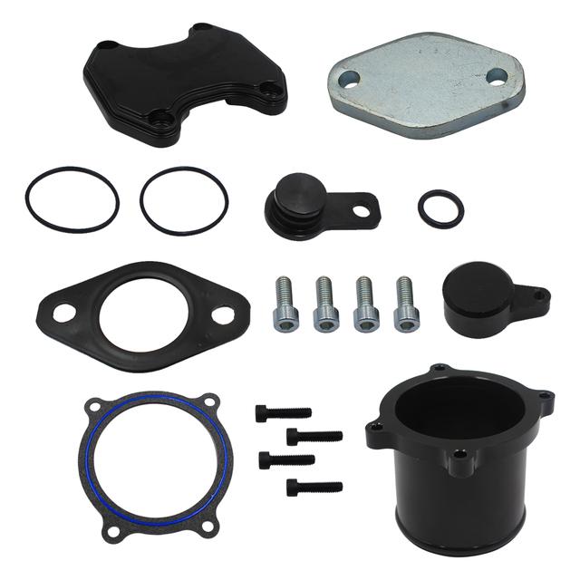 EGR Delete Kit &amp; Black Throttle Valve Delete Kit For 2013 2014 2015 2016 2017 Ram 3500 CAB &amp; CHASSIS 6.7L Cummins