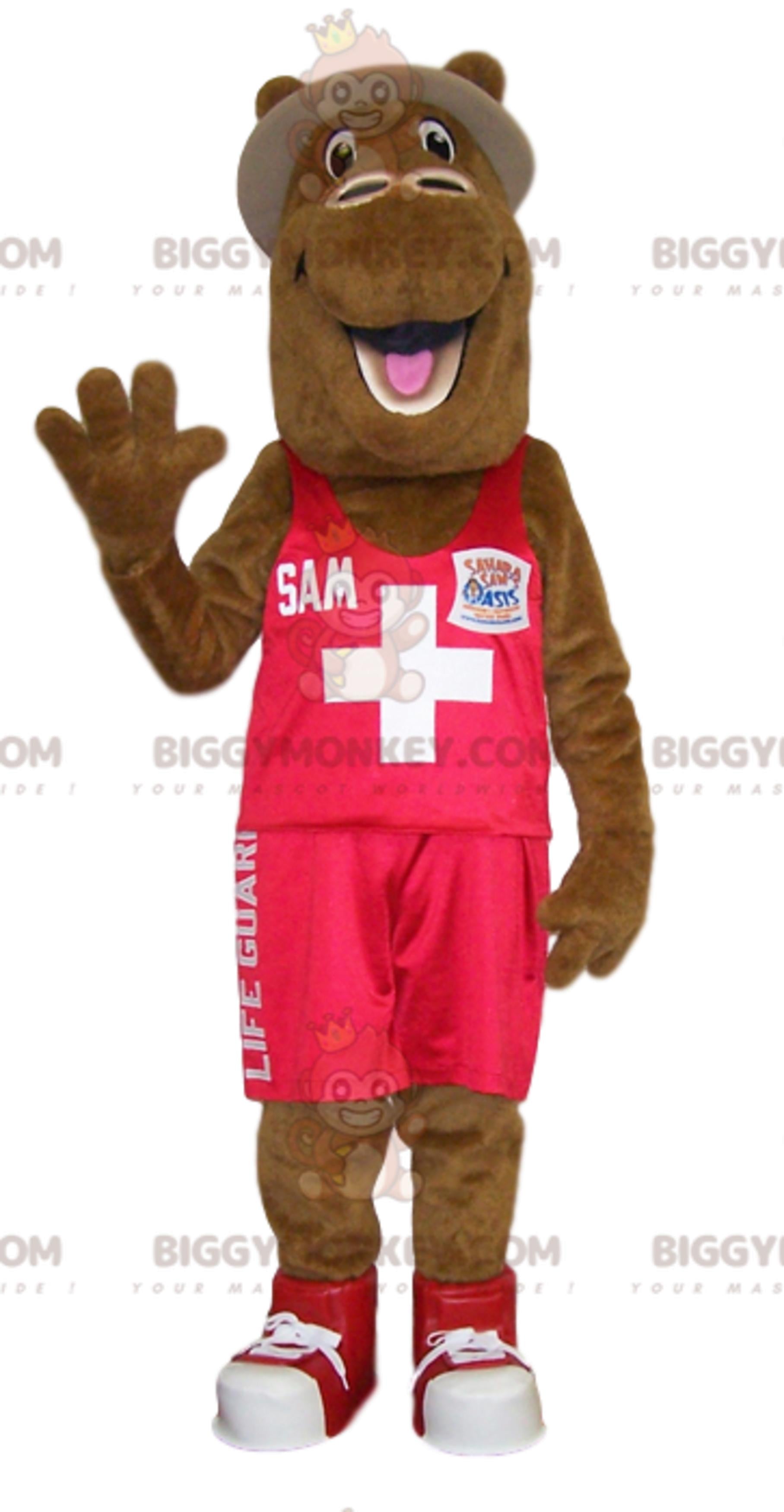 Camel BIGGYMONKEYMascot Costume in First Aid Outfit.