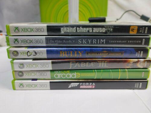 XBOX 360 60 GB HDD CONSOLE BUNDLE with Games and 3Controllers Wifi adaptor box