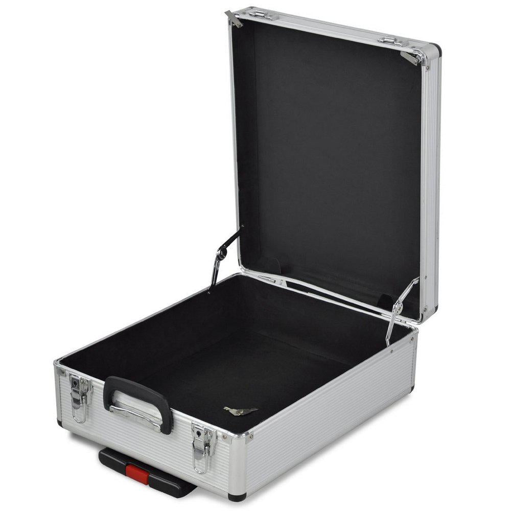 799pcs Sturdy Aluminum Trolley Case Tool Set Auto Mechanics Wrench Ratchet Socket Kit Organizer Chest Wheeled Carry Box
