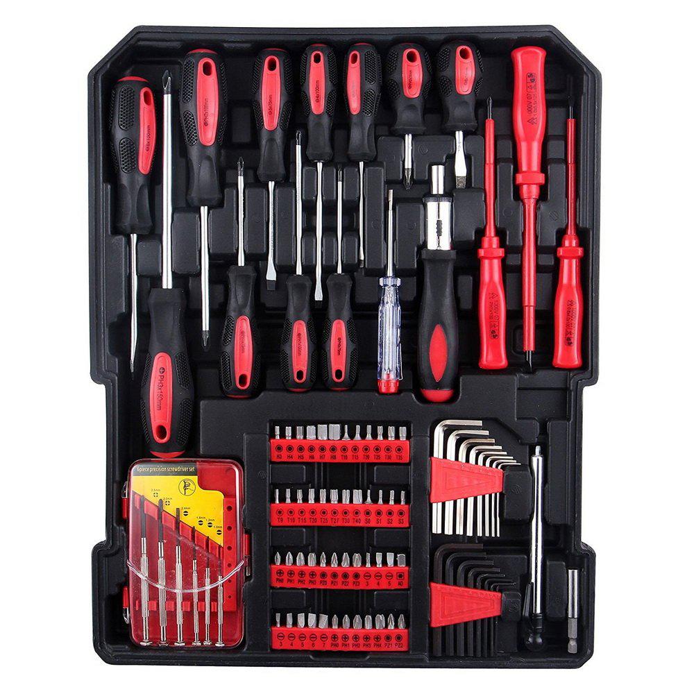 799pcs Sturdy Aluminum Trolley Case Tool Set Auto Mechanics Wrench Ratchet Socket Kit Organizer Chest Wheeled Carry Box