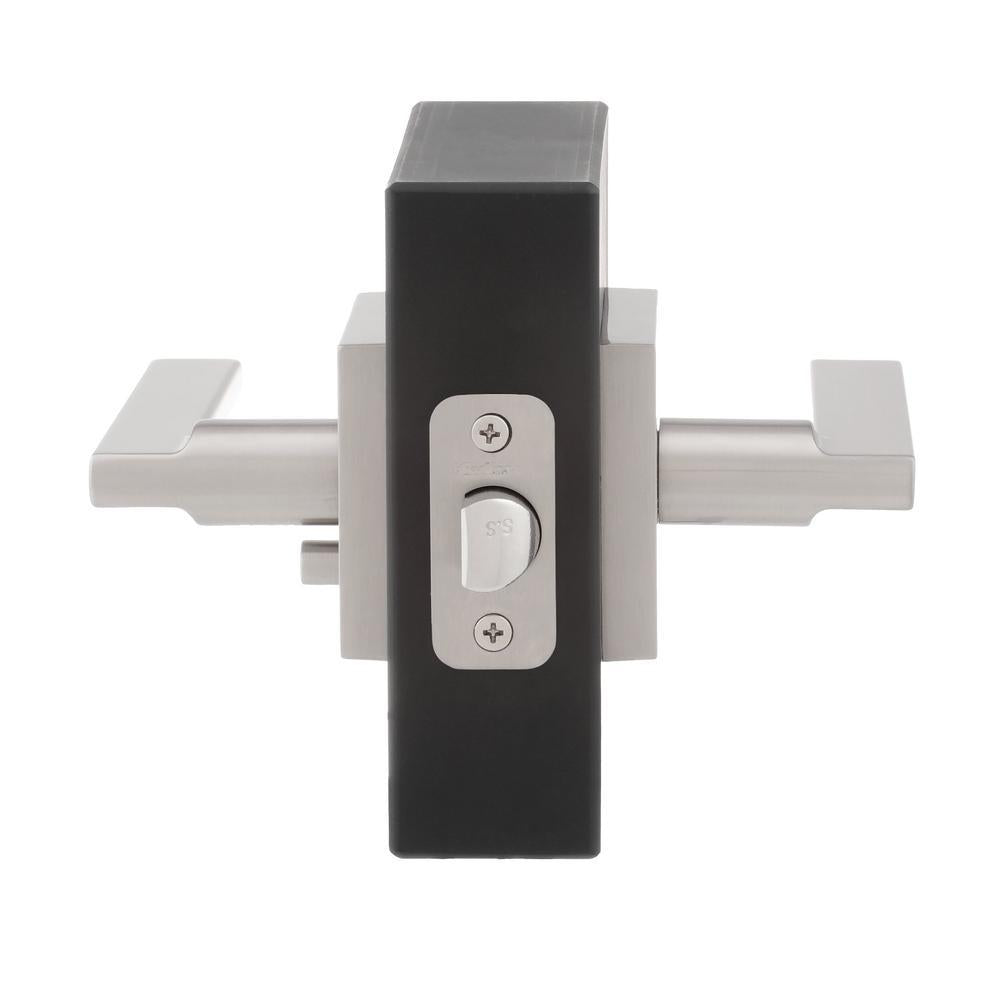 Halifax Square Satin Nickel Privacy Bed/Bath Door Lever