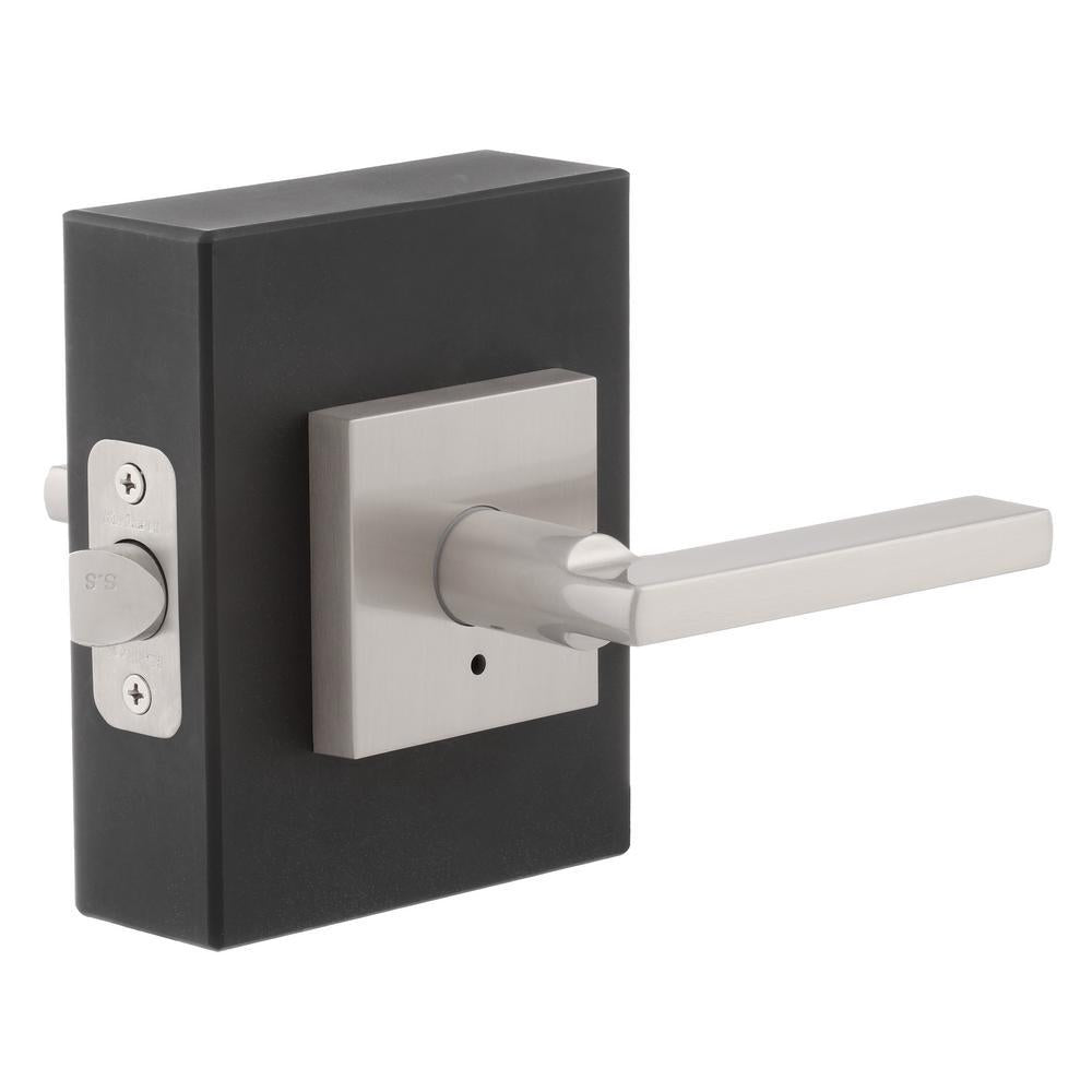 Halifax Square Satin Nickel Privacy Bed/Bath Door Lever