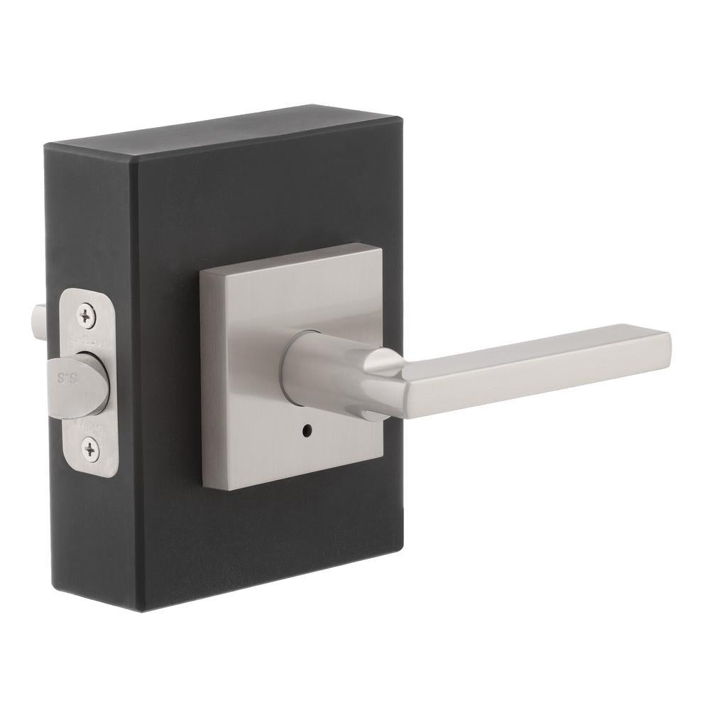 Halifax Square Satin Nickel Privacy Bed/Bath Door Lever