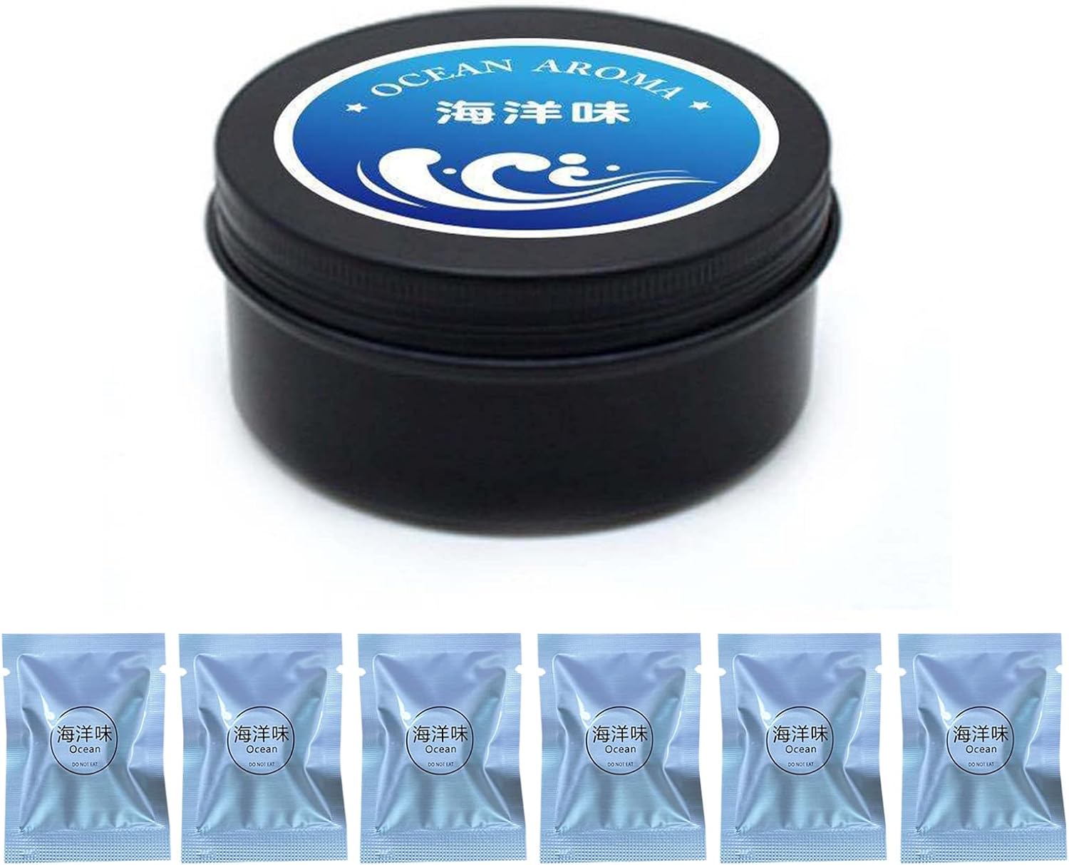 Cacacece Automotive Air Fresheners Pilot Car Air Outlet Car Perfume Refills Solid Fragrance Replacement Tablets(6 Packs-Ocean)