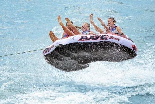 Rave Sports 3 Person Warrior Boat, Red