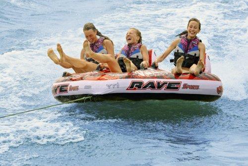 Rave Sports 3 Person Warrior Boat, Red