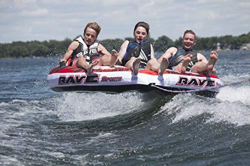 Rave Sports 3 Person Warrior Boat, Red