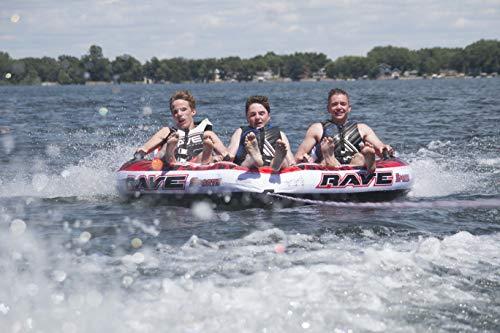 Rave Sports 3 Person Warrior Boat, Red