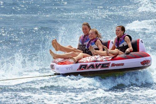 Rave Sports 3 Person Warrior Boat, Red