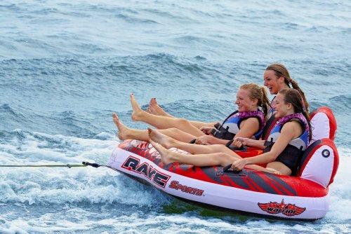 Rave Sports 3 Person Warrior Boat, Red