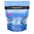 Neutrogena Makeup Remover Wipes Singles, Daily Facial Cleanser Towelettes, Gently Removes Oil &amp; Makeup, Alcohol-Free Makeup Wipes, Individually Wrapped, 20 ct