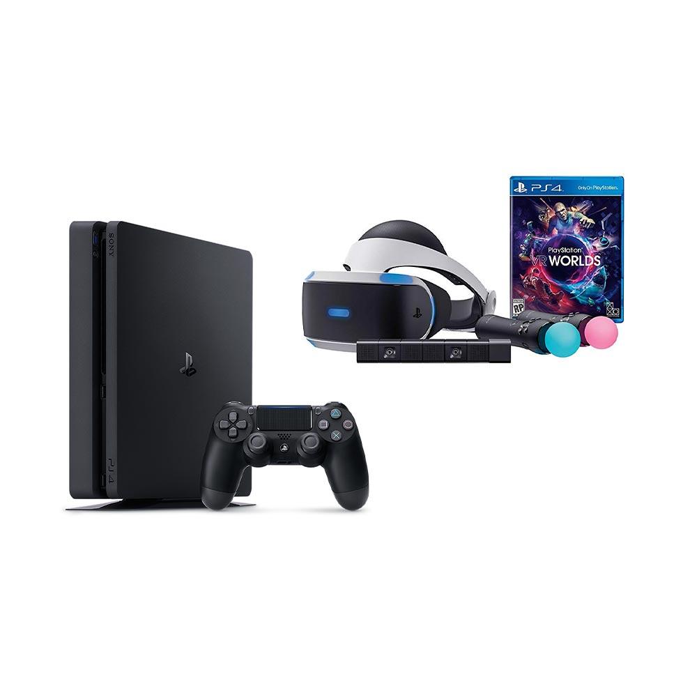 PlayStation VR Start Bundle 5 Items:VR Headset,Move Controller,PlayStation CamMotion Sensor,PlayStation 4,VR Game Disc RIGS Mechanized Combat League