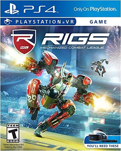 PlayStation VR Start Bundle 5 Items:VR Headset,Move Controller,PlayStation CamMotion Sensor,PlayStation 4 Slim 500GB Console - Uncharted 4,VR Game Disc RIGS Mechanized Combat League
