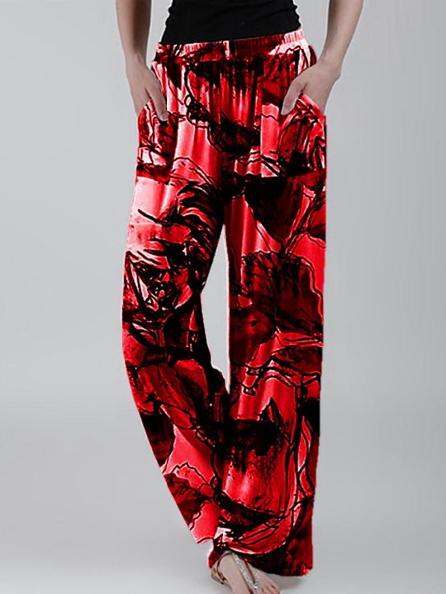 Tie-dye Printed Casual Trousers