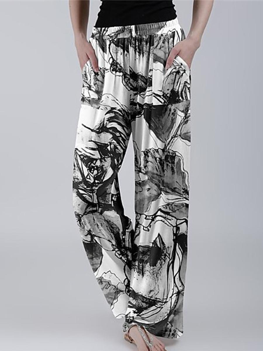 Tie-dye Printed Casual Trousers