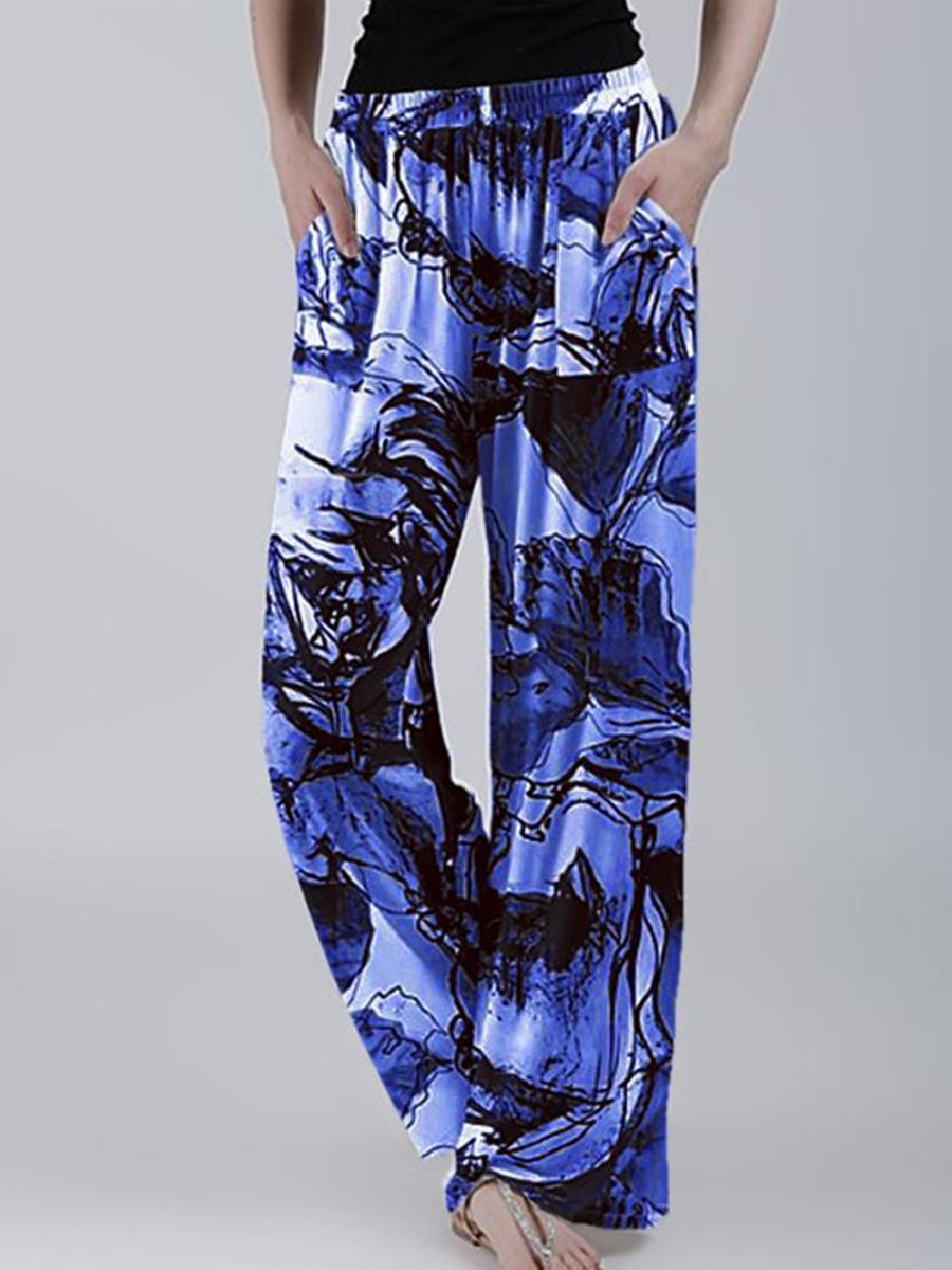 Tie-dye Printed Casual Trousers