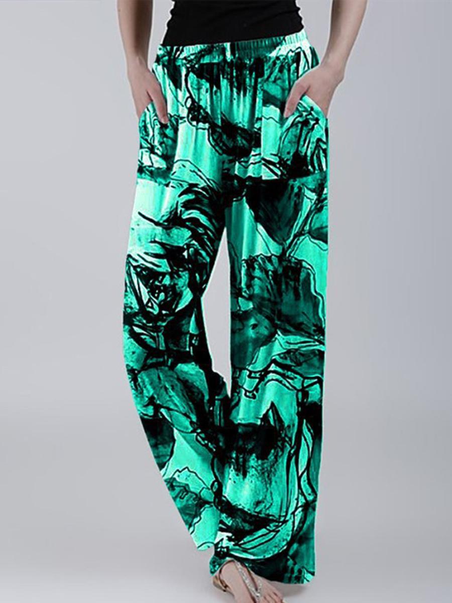 Tie-dye Printed Casual Trousers