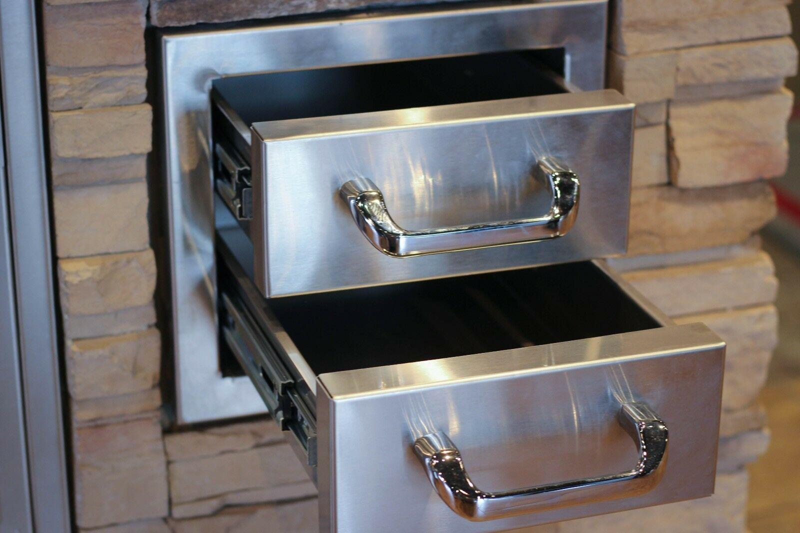 Two Drawer -In StoraUnit 12" x 11", Outdoor Kitchen, BBQ Island, USA
