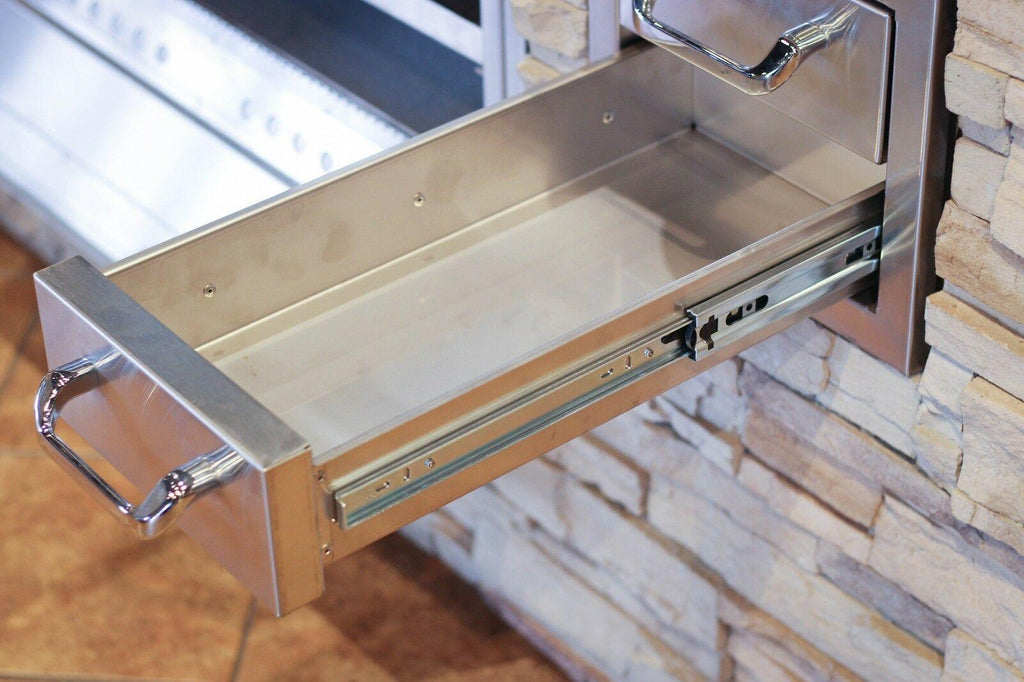 Two Drawer -In StoraUnit 12" x 11", Outdoor Kitchen, BBQ Island, USA