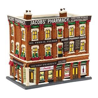 Dept 56 Department 56 Christmas in City VillaJacobs Pharmacy Lit House, 8.07"