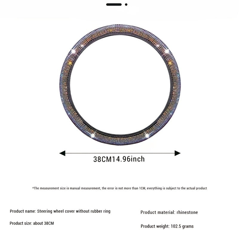 Sparkle And Shine: Universal Artificial Diamond Car Steering Wheel Cover Set
