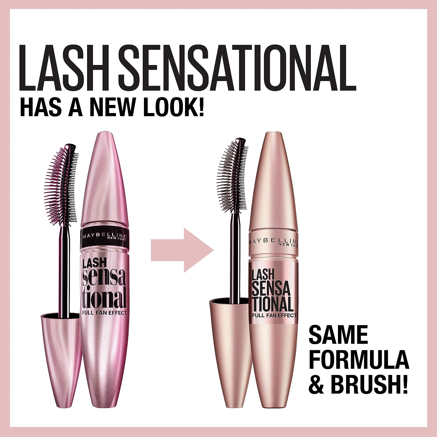 Maybelline New York Lash Sensational Waterproof Mascara, Lengthening and Volumizing for a Full Fan Effect, Brownish Black, 1 Count