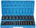 Grey Pneumatic (1726MD) 1/2" Drive 26-Piece 12-Point Deep Length Metric Socket Set