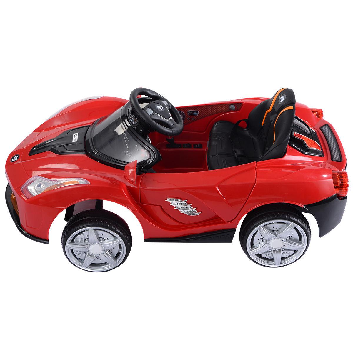 12V Battery Powered Kids Ride On Car RC Remote Control w/ LED Lights Music