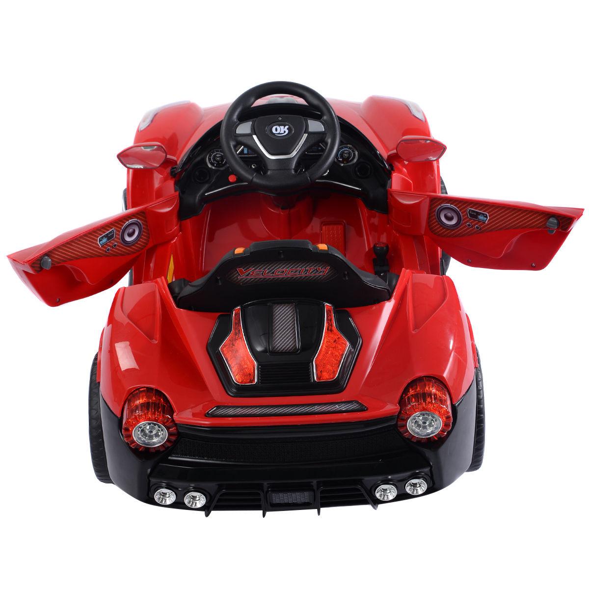 12V Battery Powered Kids Ride On Car RC Remote Control w/ LED Lights Music