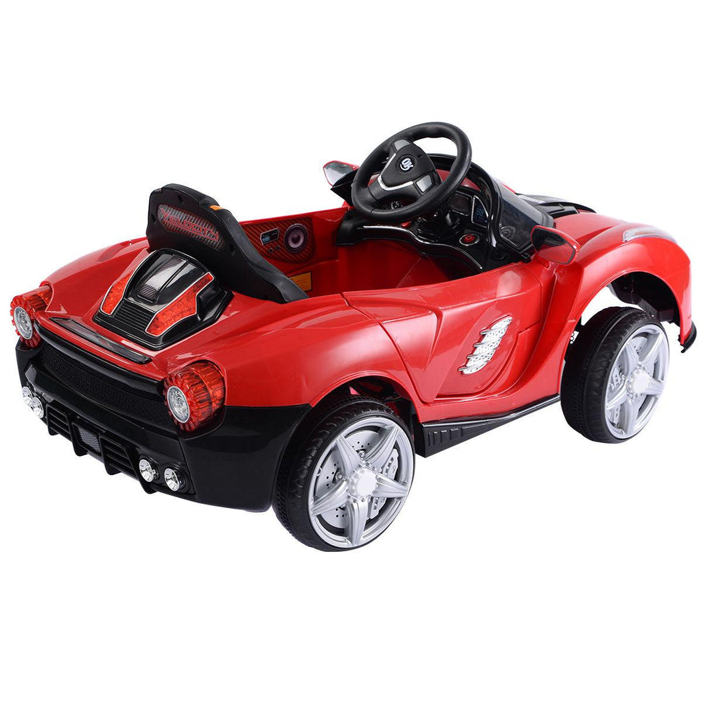 12V Battery Powered Kids Ride On Car RC Remote Control w/ LED Lights Music