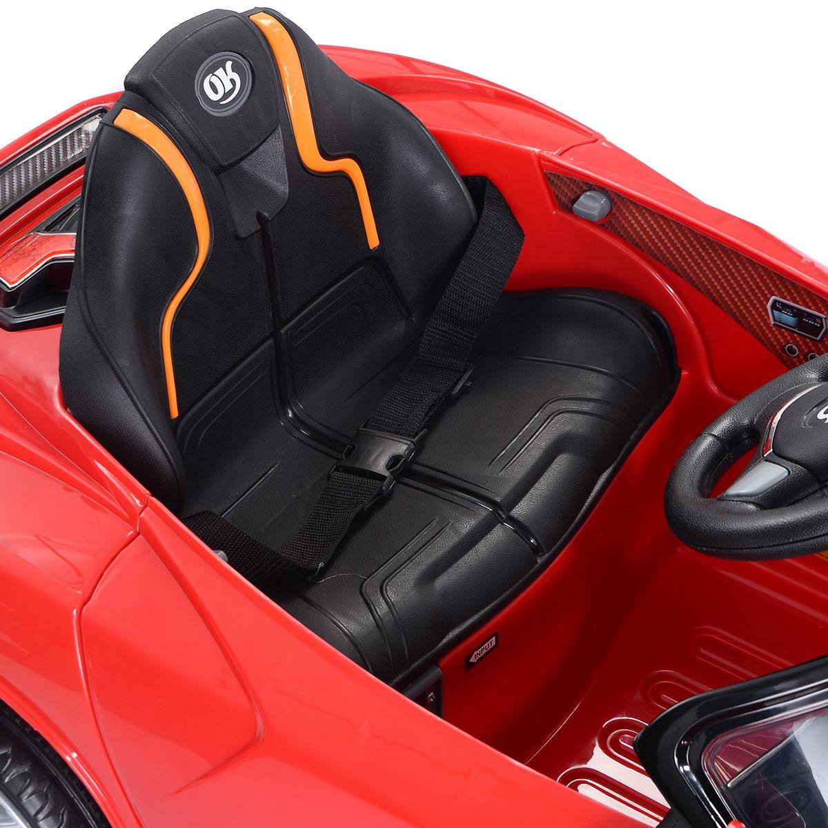 12V Battery Powered Kids Ride On Car RC Remote Control w/ LED Lights Music