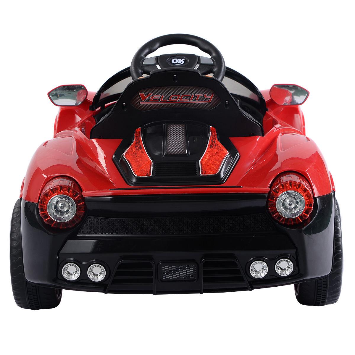 12V Battery Powered Kids Ride On Car RC Remote Control w/ LED Lights Music