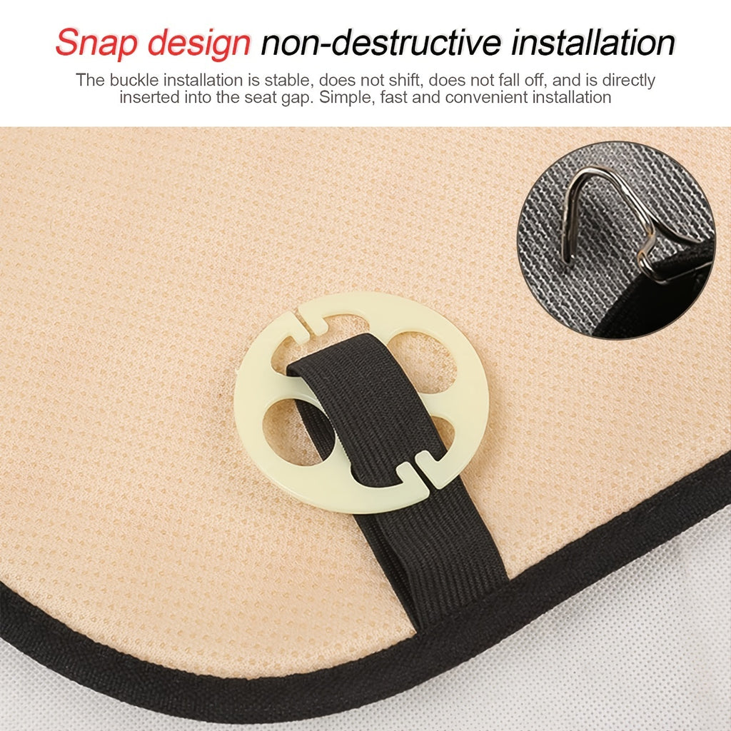 Upgrade Your Car With This Soft And Stylish Plaid Car Seat Cover And Memory Foam Cushion!