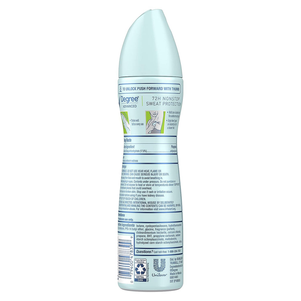 Degree Antiperspirant Spray Deodorant for Women Apple &amp; Gardenia 72-Hour Protection, 3.8 Ounce (Pack of 3)