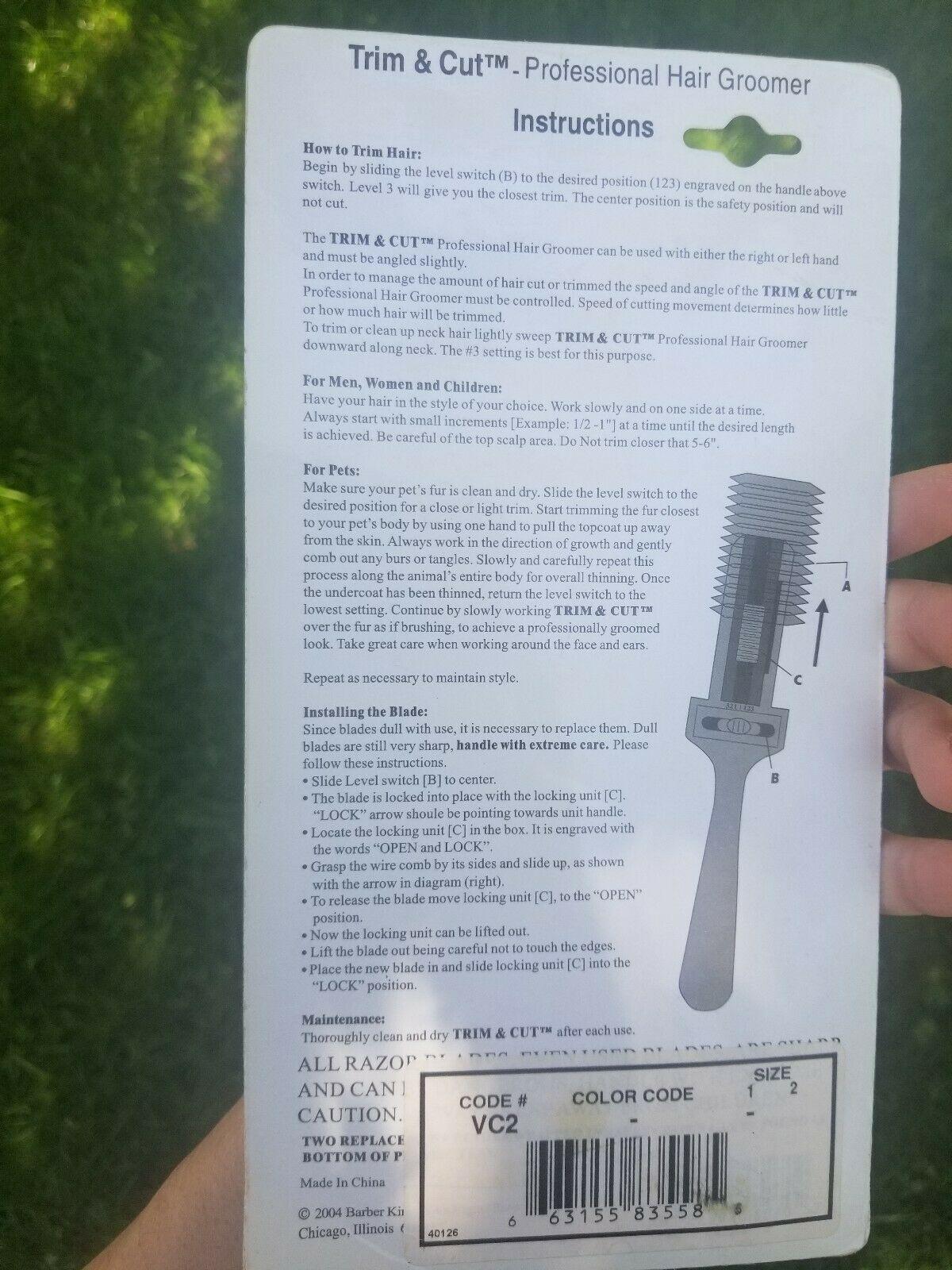 Trim&Cut Professional Hair Groomer~No Electricity Needed! Brand w/ 3 Blades~