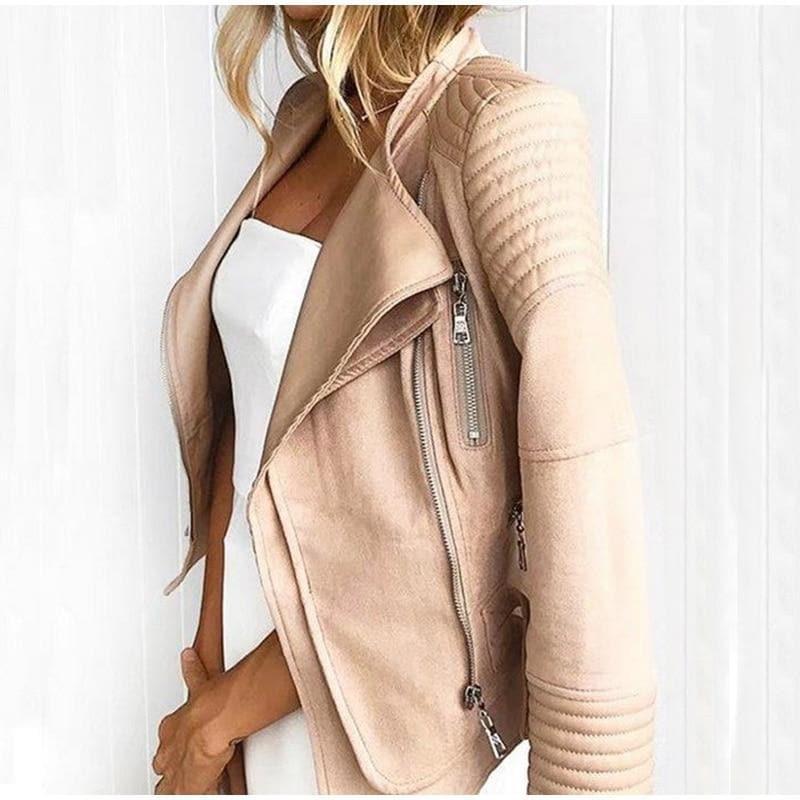 suede leather double coat