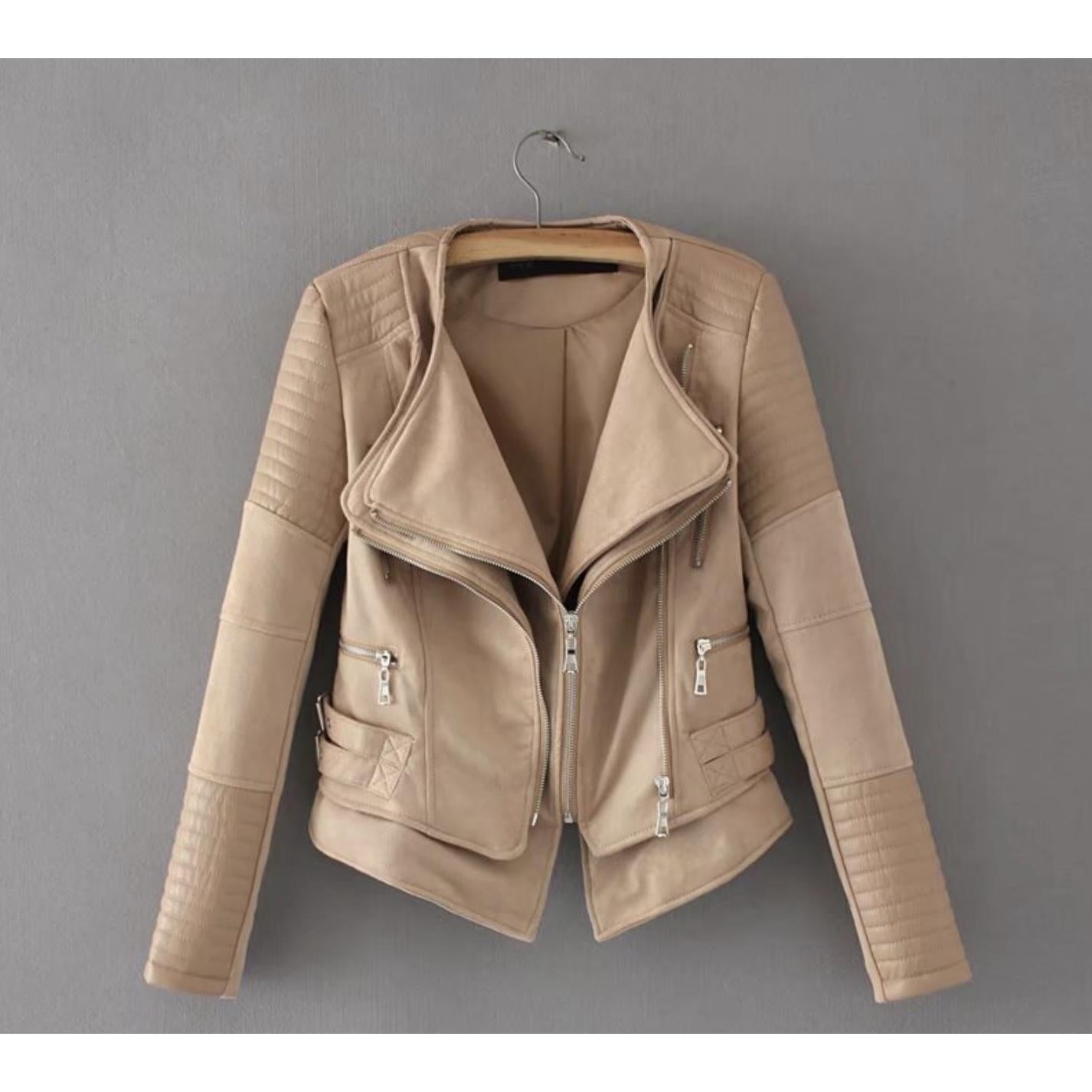 suede leather double coat