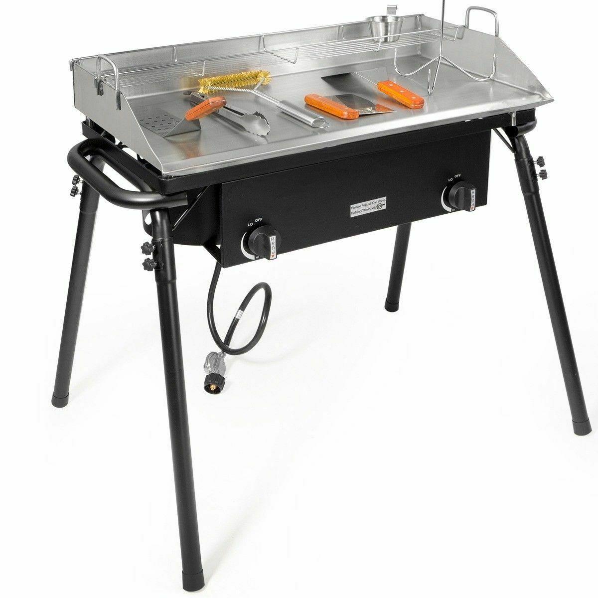 Outdoor Propane LPG Flat Top Cooker Grill With Stand Griddle