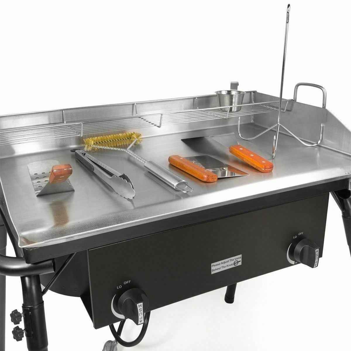 Outdoor Propane LPG Flat Top Cooker Grill With Stand Griddle