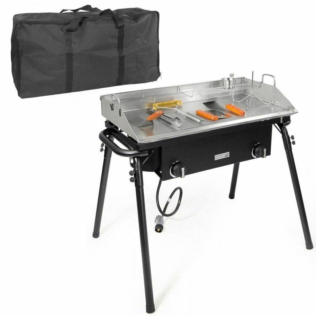 Outdoor Propane LPG Flat Top Cooker Grill With Stand Griddle