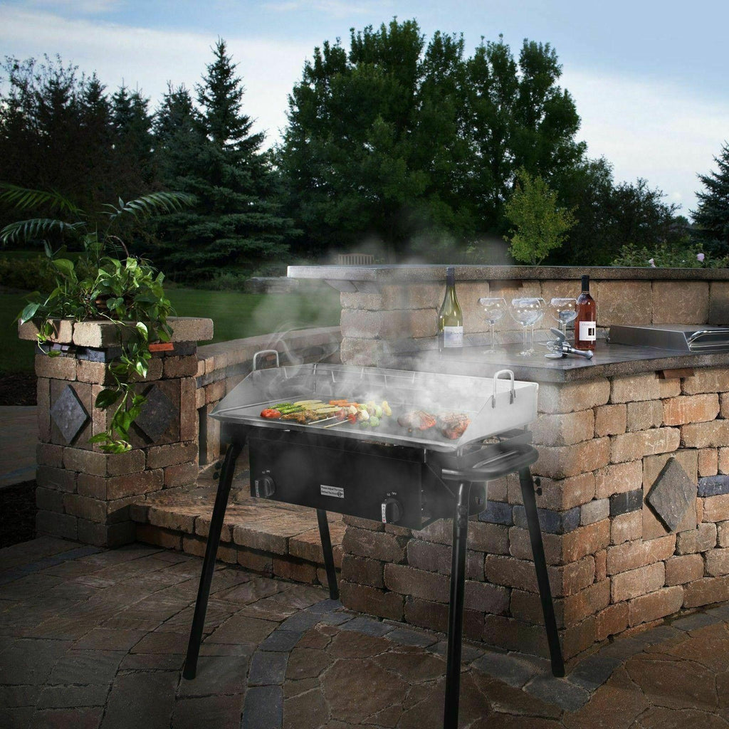 Outdoor Propane LPG Flat Top Cooker Grill With Stand Griddle