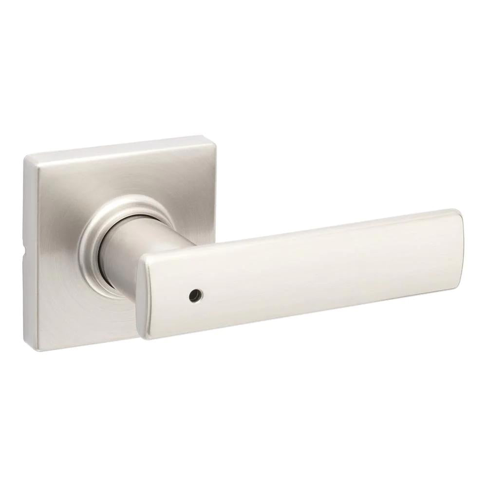 BrSquare Satin Nickel Bed/Bath Door Lever Featuring Microban