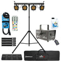 Chauvet DJ 4Bar Quad Complete Wash Lighting System with Hurricane 700 Fog Machine Package