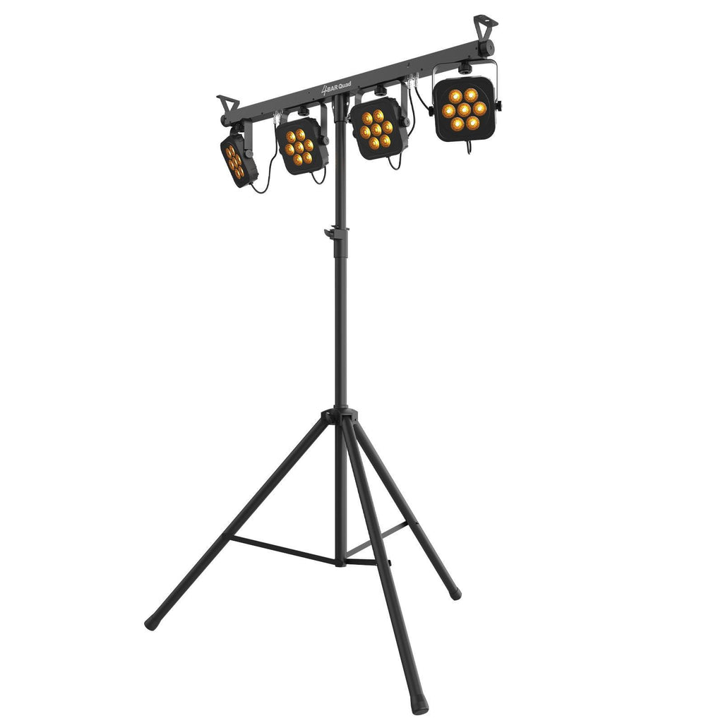 Chauvet DJ 4Bar Quad Complete Wash Lighting System with Hurricane 700 Fog Machine Package