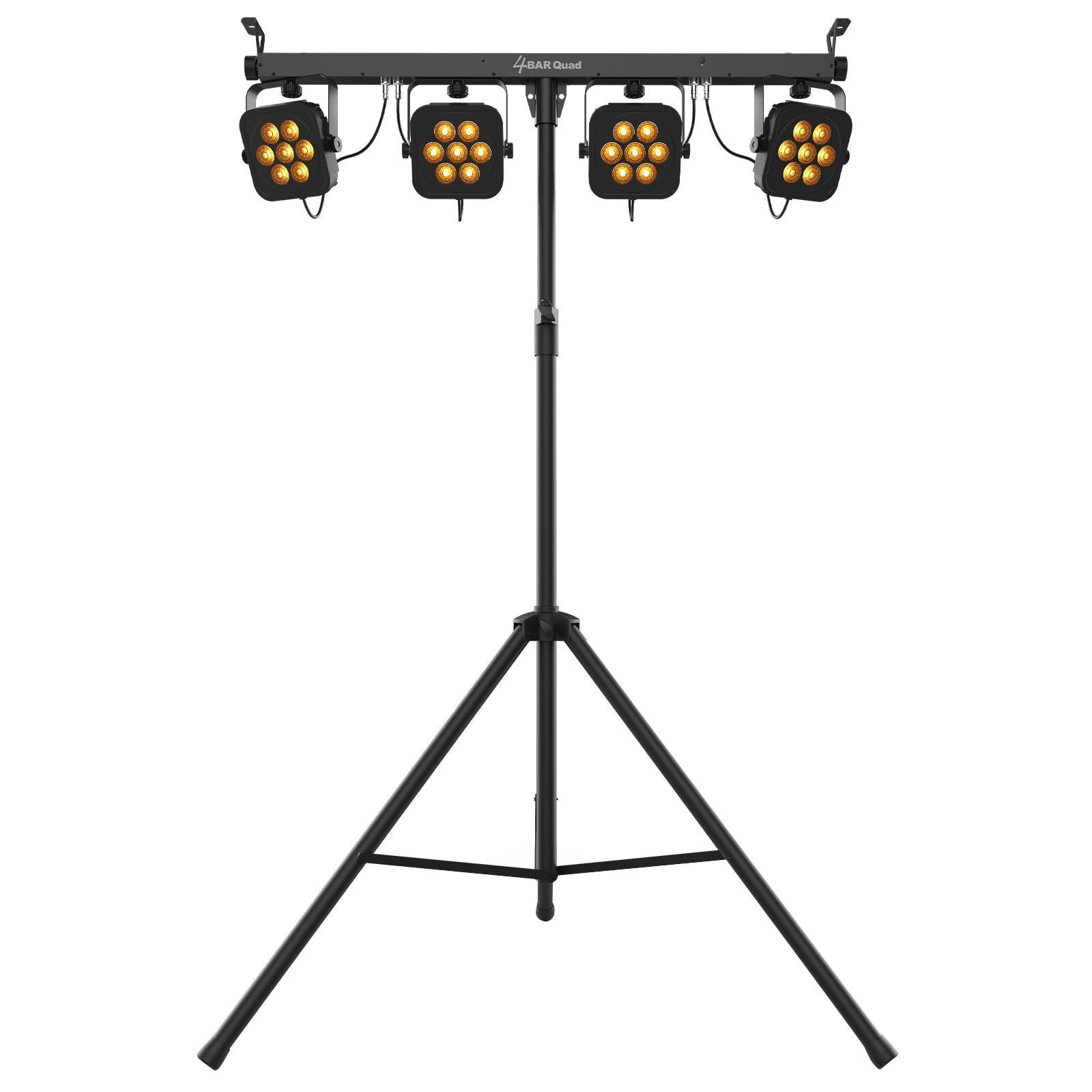Chauvet DJ 4Bar Quad Complete Wash Lighting System with Hurricane 700 Fog Machine Package