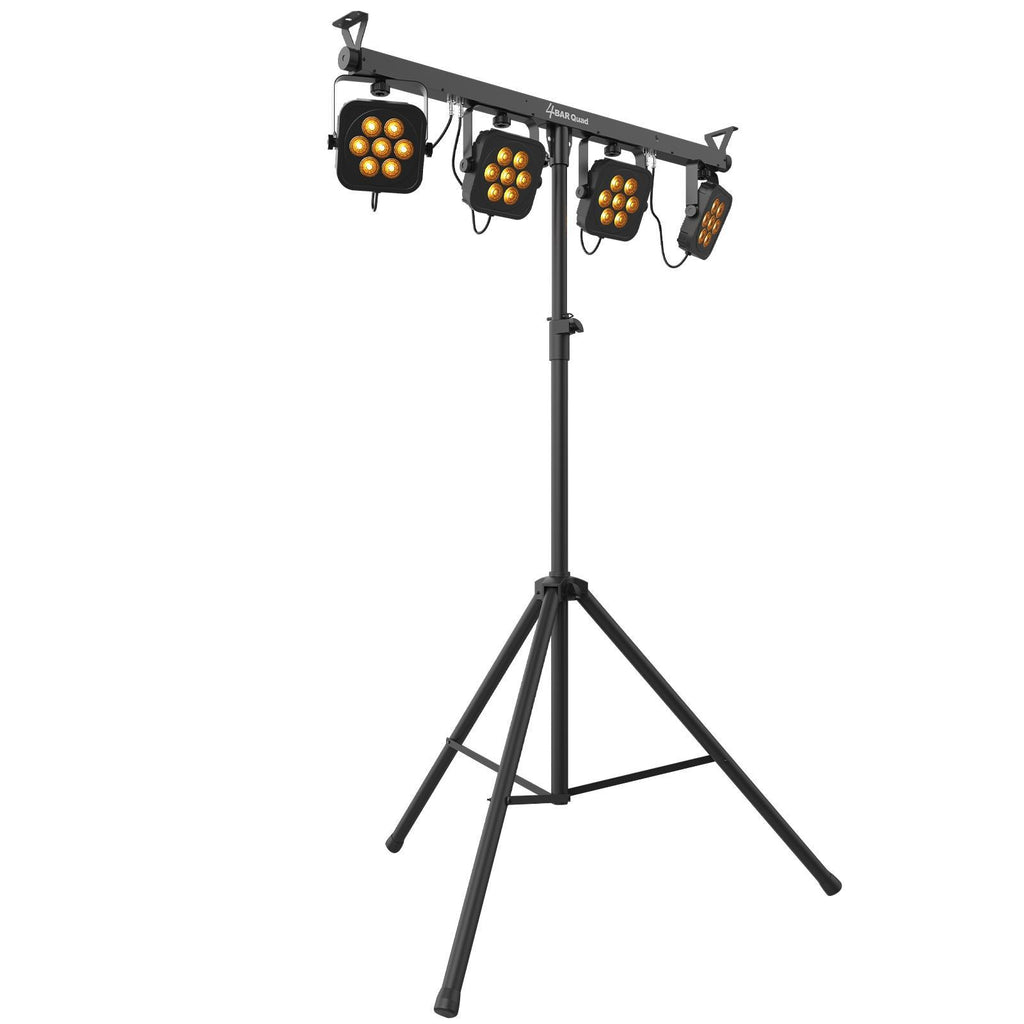 Chauvet DJ 4Bar Quad Complete Wash Lighting System with Hurricane 700 Fog Machine Package